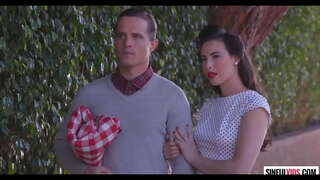 Horúce pár Casey Calvert a Robby Echo vonkajšie sex